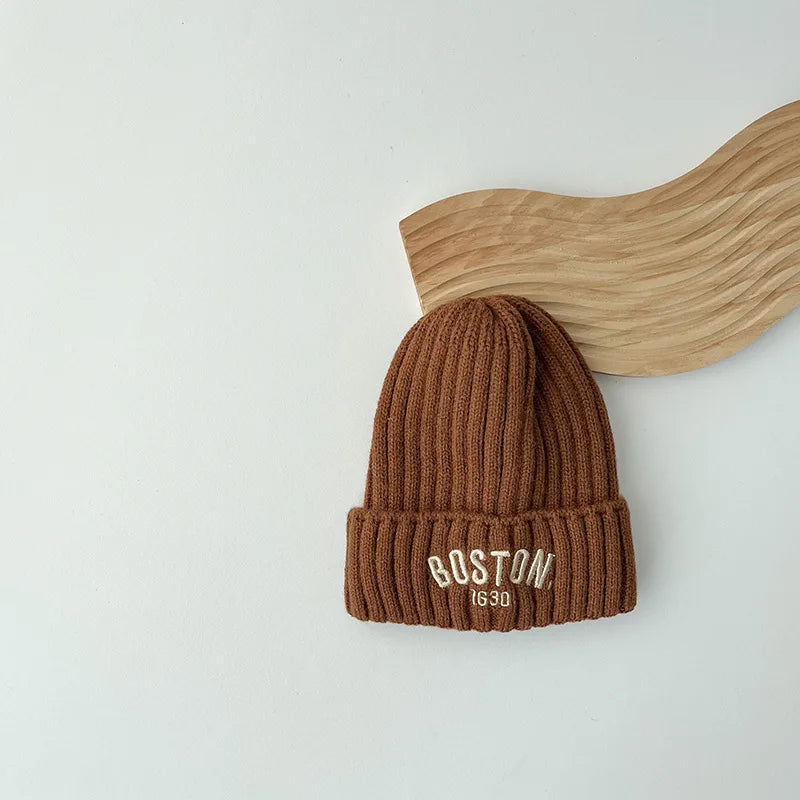 Winter Thickened Baby Wool Hat, Fashion Protection, Knitted Korean Baby Hat Gift for Kids