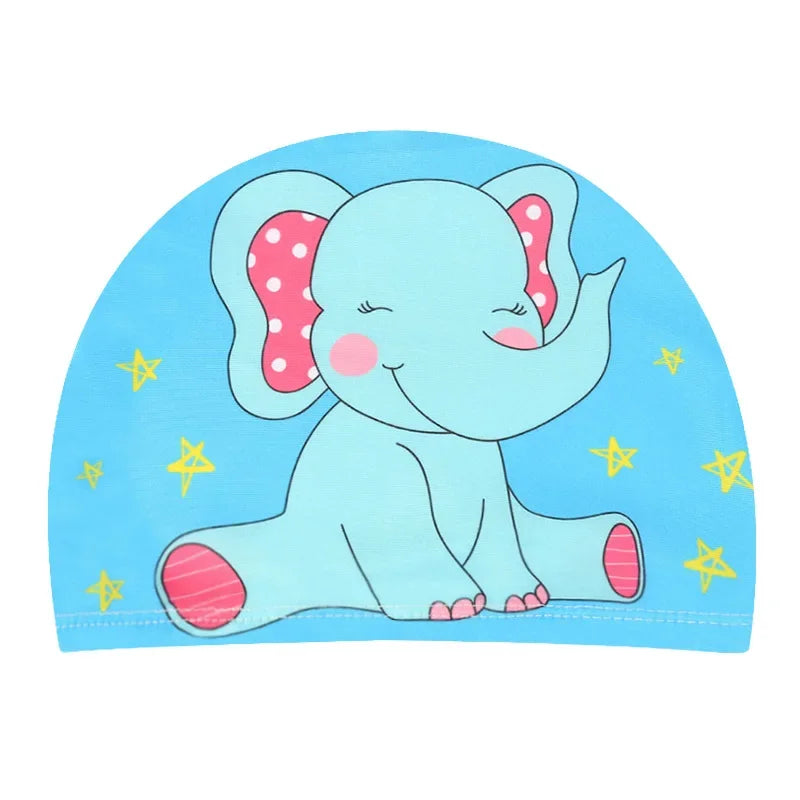 Waterproof Cute Cartoon Swimming Cap Ear Protection For Kids Boys And Girls Pool Sun Hat 6