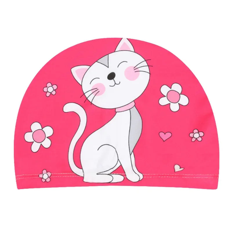 Waterproof Cute Cartoon Swimming Cap Ear Protection For Kids Boys And Girls Pool Sun Hat 7