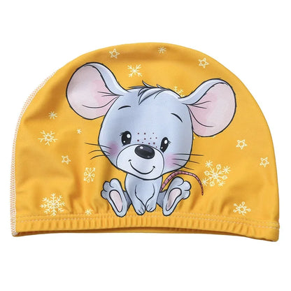 Waterproof Cute Cartoon Swimming Cap Ear Protection For Kids Boys And Girls Pool Sun Hat 10