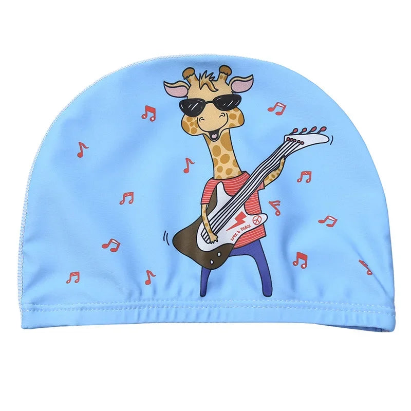 Waterproof Cute Cartoon Swimming Cap Ear Protection For Kids Boys And Girls Pool Sun Hat 12