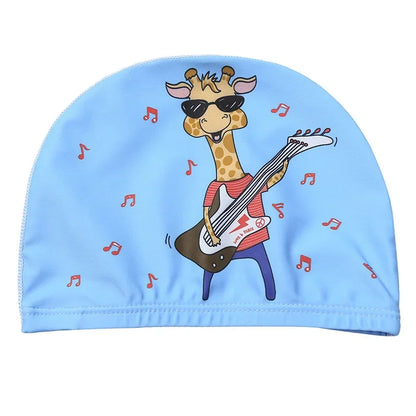 Waterproof Cute Cartoon Swimming Cap Ear Protection For Kids Boys And Girls Pool Sun Hat 12