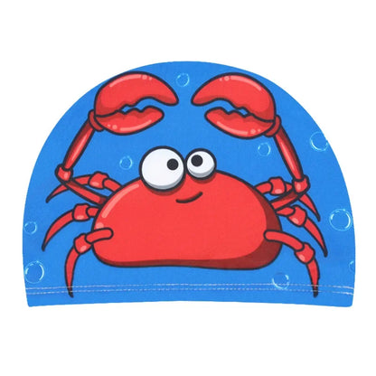 Waterproof Cute Cartoon Swimming Cap Ear Protection For Kids Boys And Girls Pool Sun Hat 16