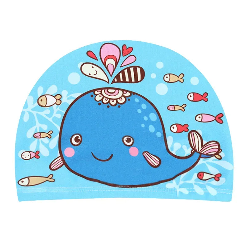 Waterproof Cute Cartoon Swimming Cap Ear Protection For Kids Boys And Girls Pool Sun Hat 17