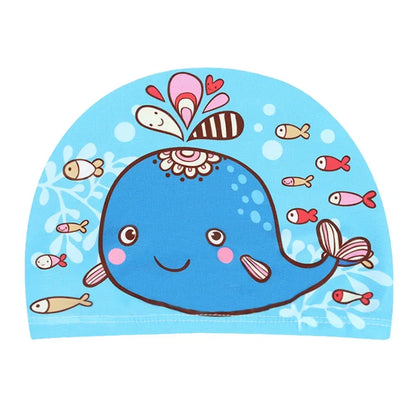 Waterproof Cute Cartoon Swimming Cap Ear Protection For Kids Boys And Girls Pool Sun Hat 17
