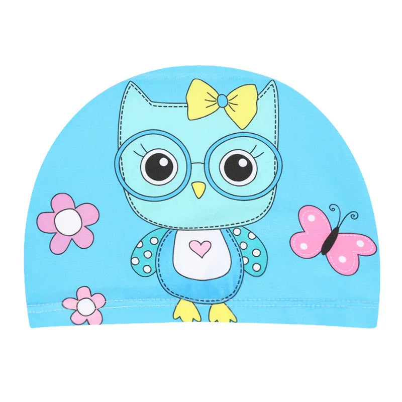 Waterproof Cute Cartoon Swimming Cap Ear Protection For Kids Boys And Girls Pool Sun Hat 20