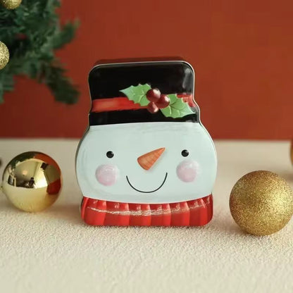 Festive Gingerbread Man Christmas Candy  Gift Box  Holiday Treat Storage Tin 3