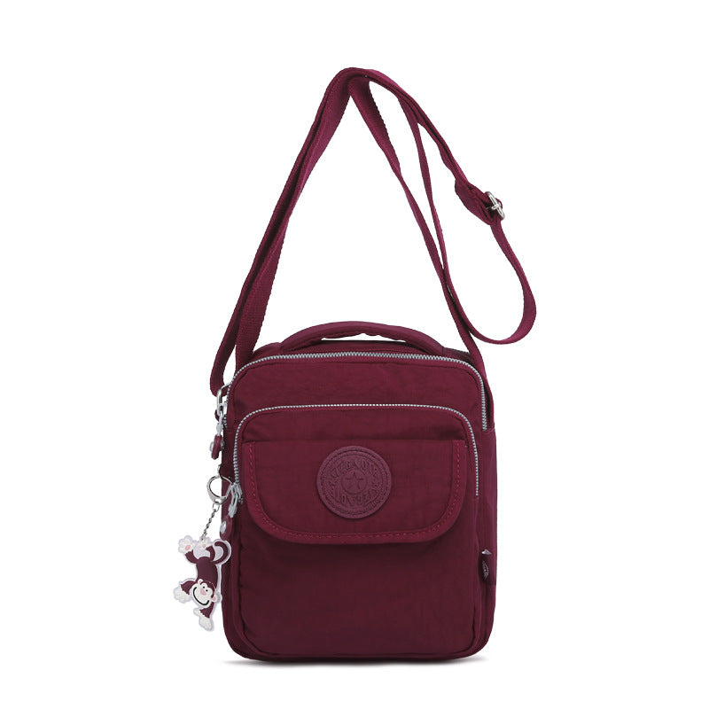 Tegaote Durable Casual Cross Body Bag Lightweight Shoulder Messenger Bag For Men Women Black Red Gr 8