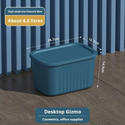 Compact Plastic Storage Box With Lid For Home Organization 13