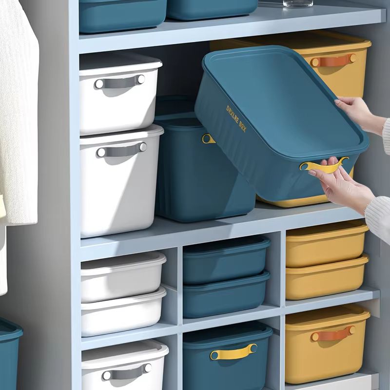 Compact Plastic Storage Box With Lid For Home Organization 2