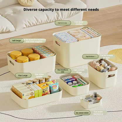 Compact Plastic Storage Box With Lid For Home Organization 5