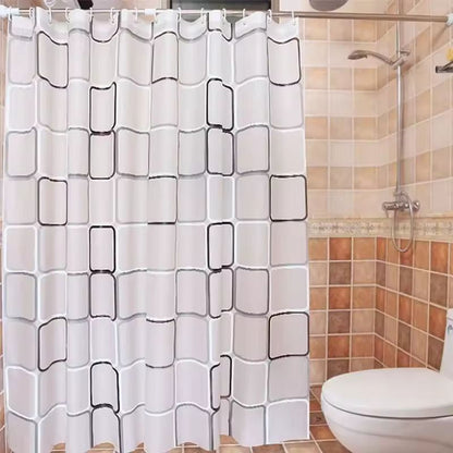 Modern Geometric Waterproof Shower Curtain  Farmhouse Style Bath Curtain 3