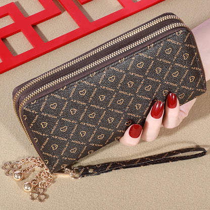 Faux Leather Large Capacity Wallet, Casual Multifunctional Zipper Clutch, Casual Multifunctional Clutch Bag