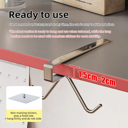 304 Stainless Steel Under Cabinet Coffee Mug Holder Rack 3