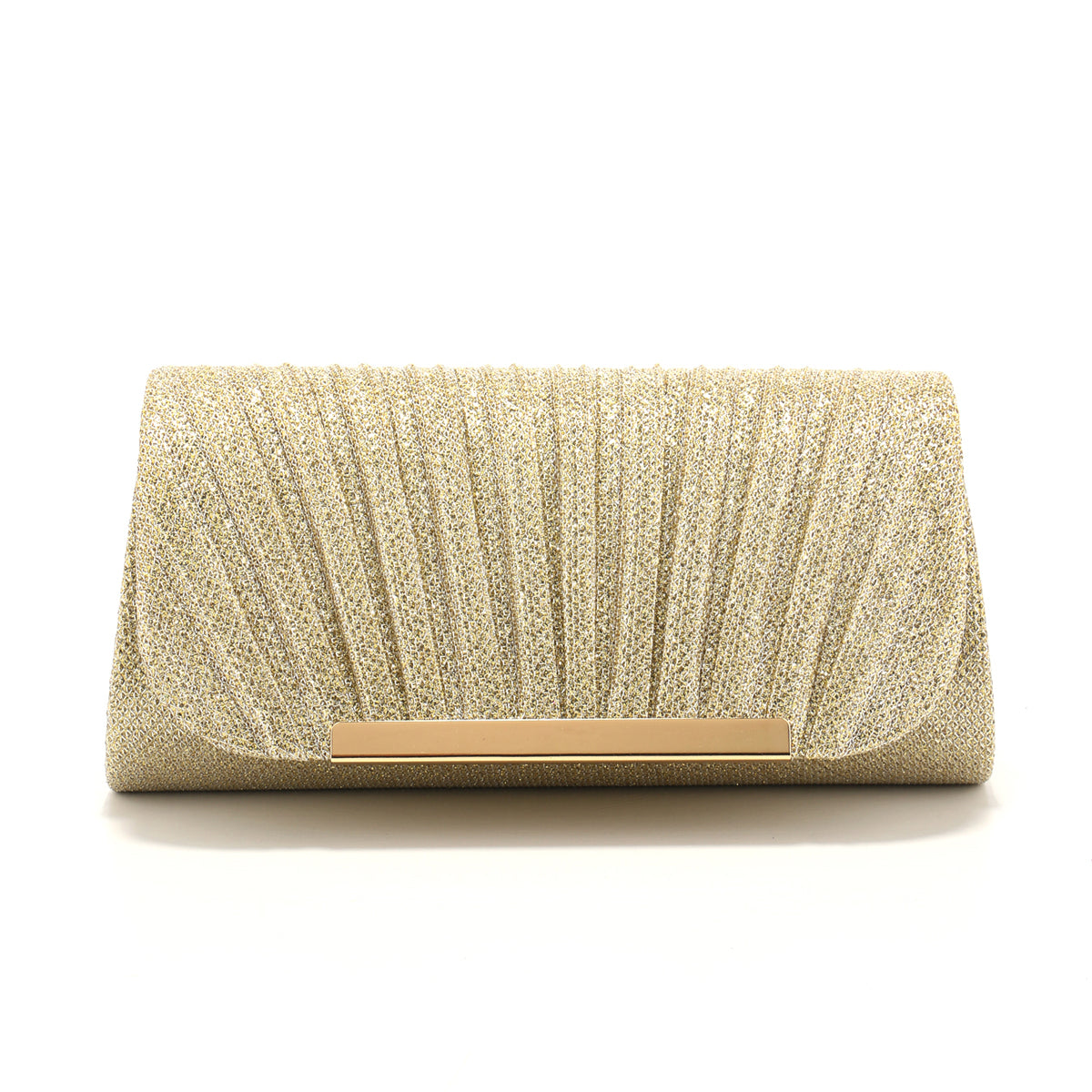 Metallic Ruched Evening Bags Small Envelope Shaped Box Purse for Party Wedding Event Luxury Handbag for Women