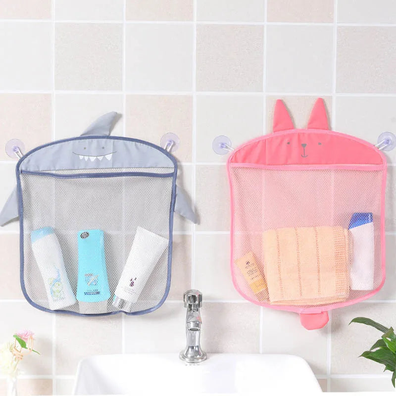 Cartoon Animal Baby Bathroom Mesh Bag Kid Basket Sand Toys Storage Organizer For Bath Toys 2