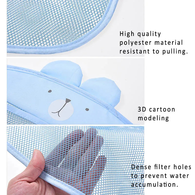Cartoon Animal Baby Bathroom Mesh Bag Kid Basket Sand Toys Storage Organizer For Bath Toys 3