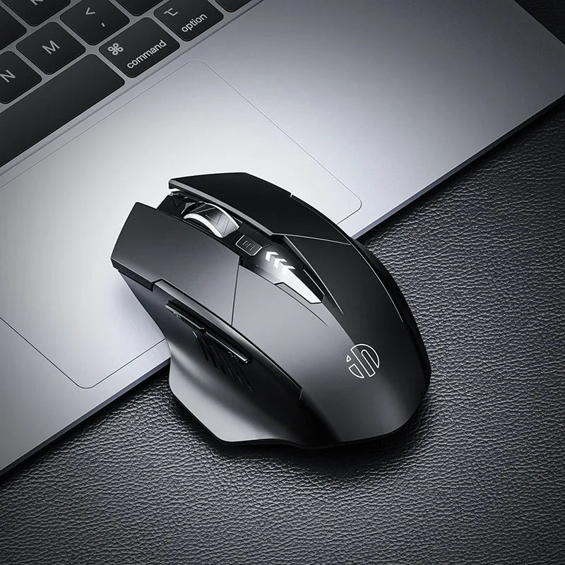 Ergonomic Wireless Mouse, Rechargeable, Silent Power Display, Universal for Laptop Desktop