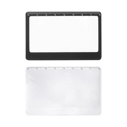 Mini Magnifying Glass Wallet Card Ruler For Reading  Survival 1