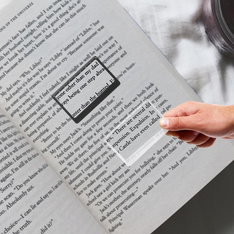 Mini Magnifying Glass Wallet Card Ruler For Reading  Survival 2