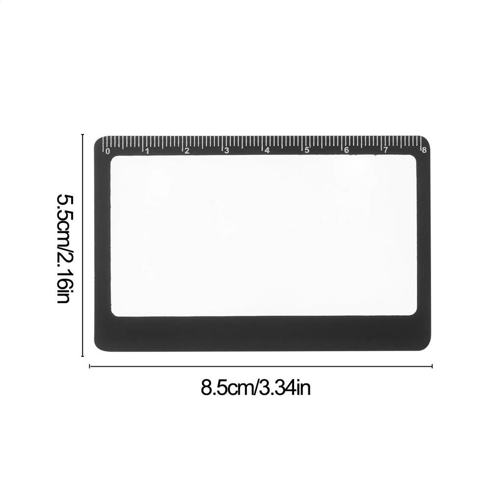 Mini Magnifying Glass Wallet Card Ruler For Reading  Survival 6