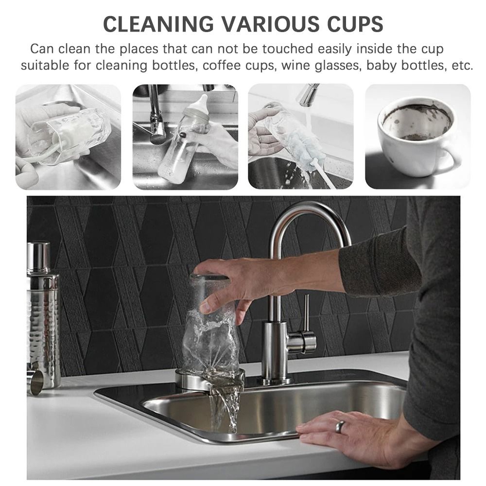 Glass Rinser For Kitchen Sink Bottle Washer Stainless Steel Sink Attachment 2