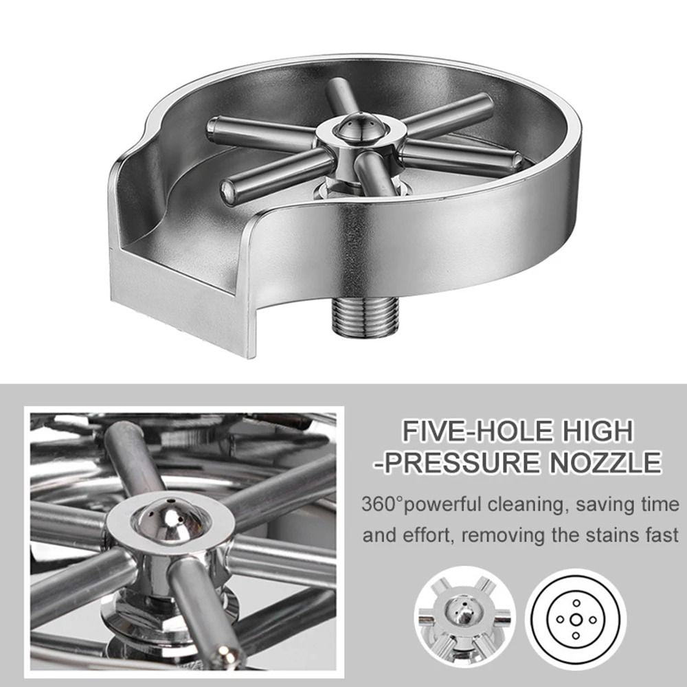Glass Rinser For Kitchen Sink Bottle Washer Stainless Steel Sink Attachment 4