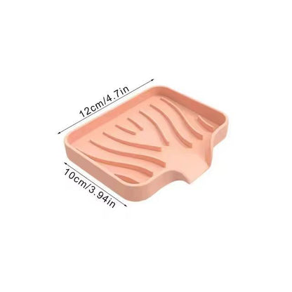 Silicone SelfDraining Soap Tray  Compact Soap  Sponge Holder For Bathroom  Kitchen 11