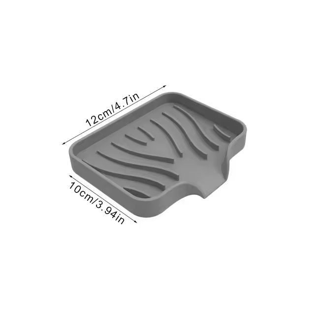 Silicone SelfDraining Soap Tray  Compact Soap  Sponge Holder For Bathroom  Kitchen 13