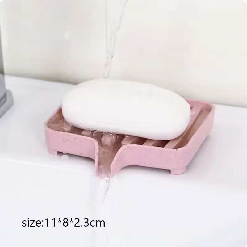 Silicone SelfDraining Soap Tray  Compact Soap  Sponge Holder For Bathroom  Kitchen 16