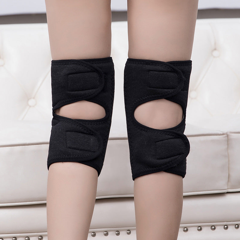 Thickened Plush Twolayer Knee Cover Winter Warm Knee Pad Coldproof Thermal Adjustable Leg Warmer Fo 4