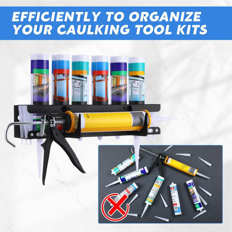 Wall Mounted Metal Tube Holder, Grease Tube Rack, Caulking Tool Organiser