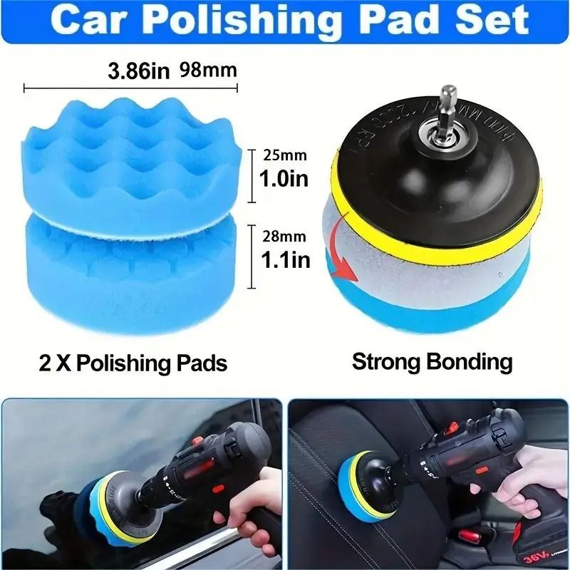 Drill Brush Attachment Set Power Cleaning Scrub Brush And Sponge Kit 4