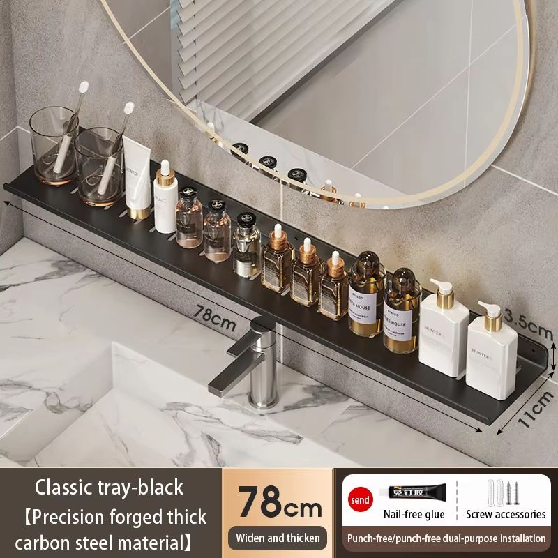 Bathroom U Shaped Wall Mounted Over Sink Organizer Shelf 29