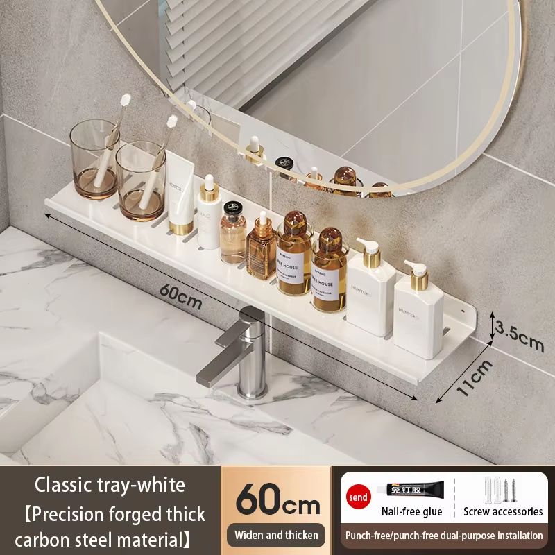 Bathroom U Shaped Wall Mounted Over Sink Organizer Shelf 21