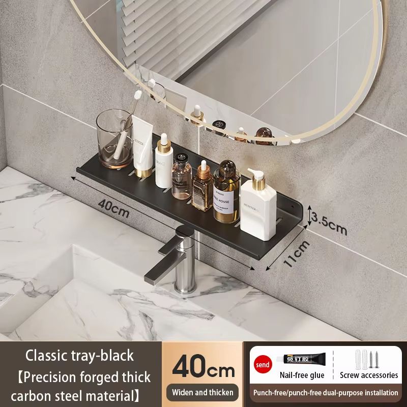 Bathroom U Shaped Wall Mounted Over Sink Organizer Shelf 25