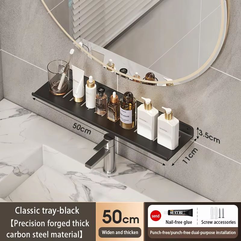 Bathroom U Shaped Wall Mounted Over Sink Organizer Shelf 26