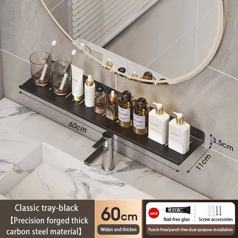 Bathroom U Shaped Wall Mounted Over Sink Organizer Shelf 27