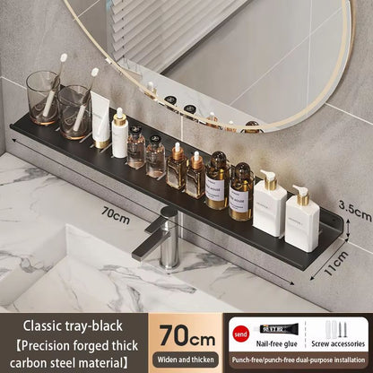 Bathroom U Shaped Wall Mounted Over Sink Organizer Shelf 28