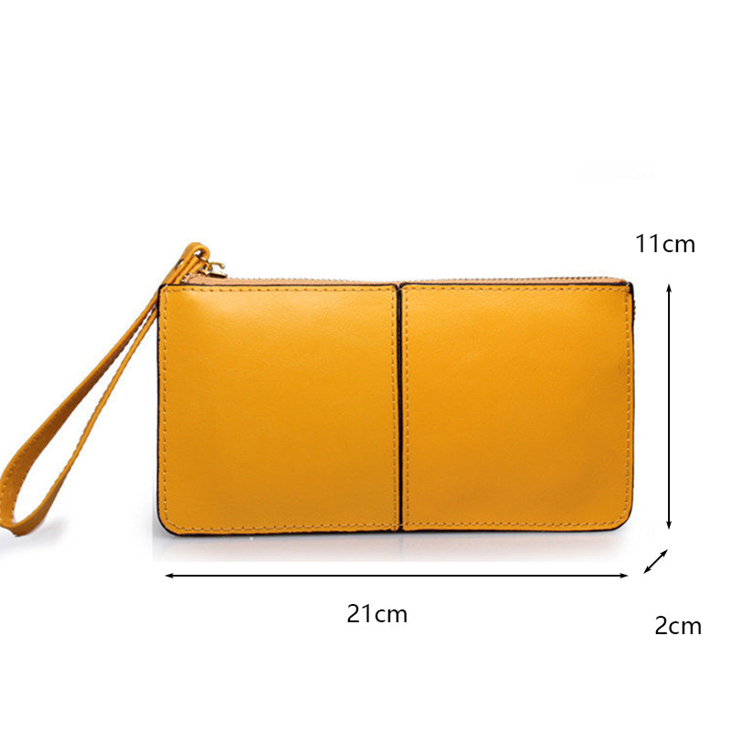 Vintage PU Leather Clutch Wallet For Women Large Capacity Phone Purse Ladies Wristband Card Holder  4