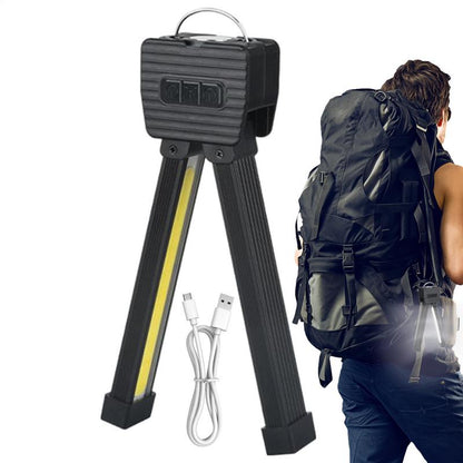 Waterproof LED Flashlight with Hook, Rechargeable Gym Lamp, Grade Dimming, Fold able Design with Magnet