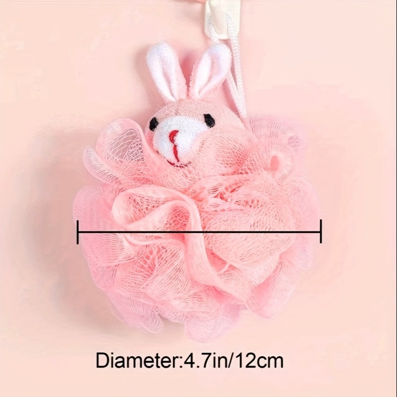 Cartoon Bath Sponge Animal Kids Loofah Shower Pouf Body Scrubber Mesh 2