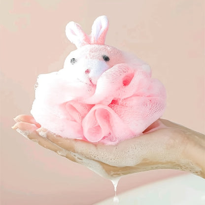 Cartoon Bath Sponge Animal Kids Loofah Shower Pouf Body Scrubber Mesh 3