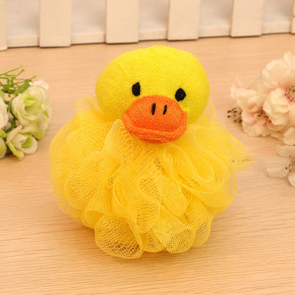 Cartoon Bath Sponge Animal Kids Loofah Shower Pouf Body Scrubber Mesh 5