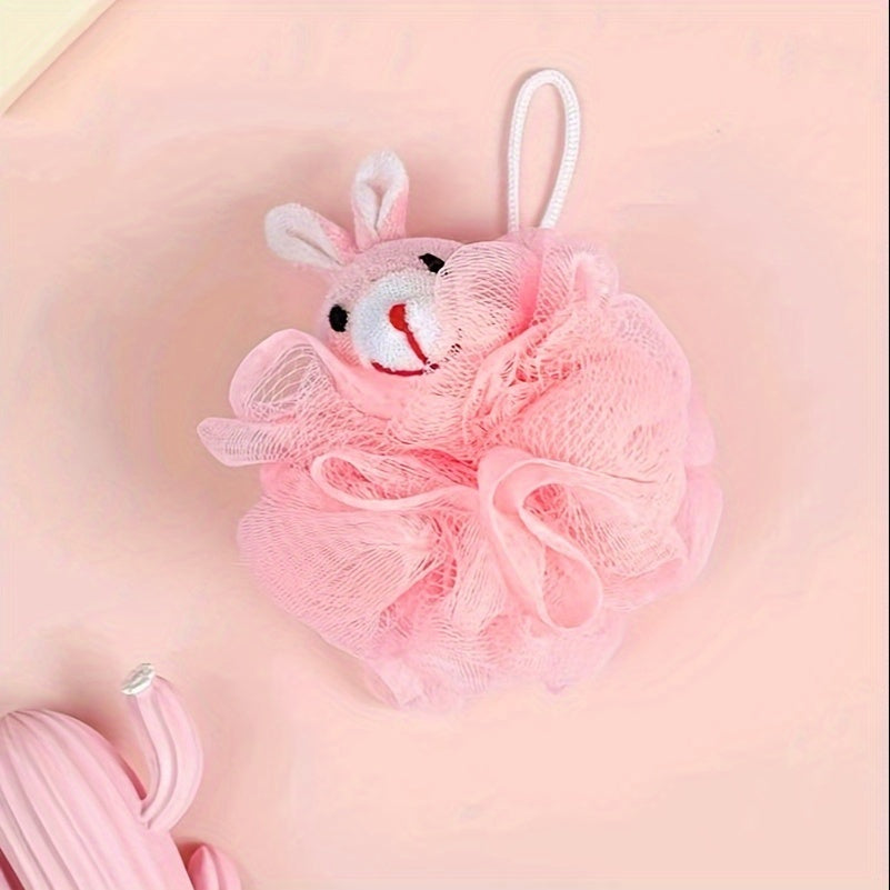 Cartoon Bath Sponge Animal Kids Loofah Shower Pouf Body Scrubber Mesh 4
