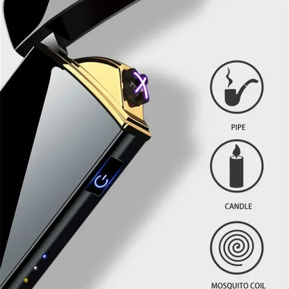 Windproof USB Rechargeable Double Arc Plasma Lighter 3