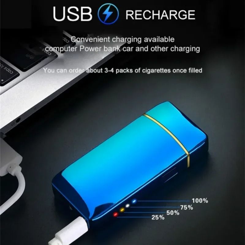 Windproof USB Rechargeable Double Arc Plasma Lighter 6