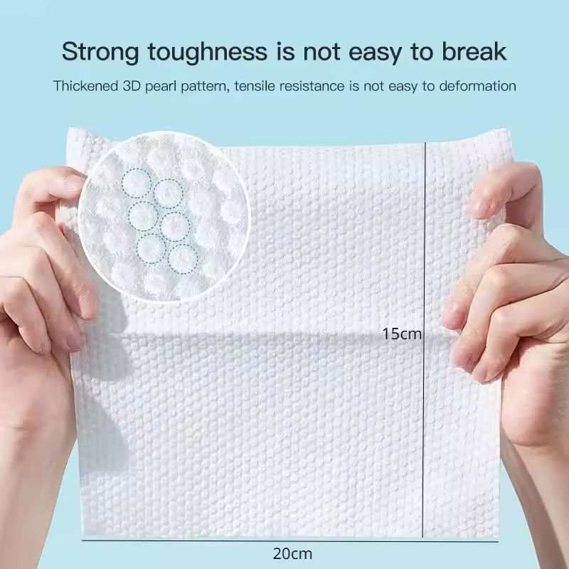Soft Cotton Disposable Face Towels  50100 Pack Gentle Hygienic Dry Rags For Face  Bathroom Use 2