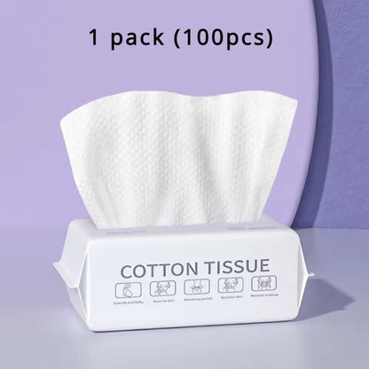 Soft Cotton Disposable Face Towels  50100 Pack Gentle Hygienic Dry Rags For Face  Bathroom Use 7