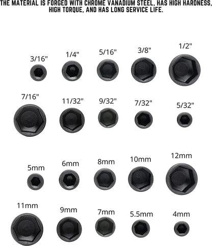 9 Piece Hex Socket Nut Driver Set 2